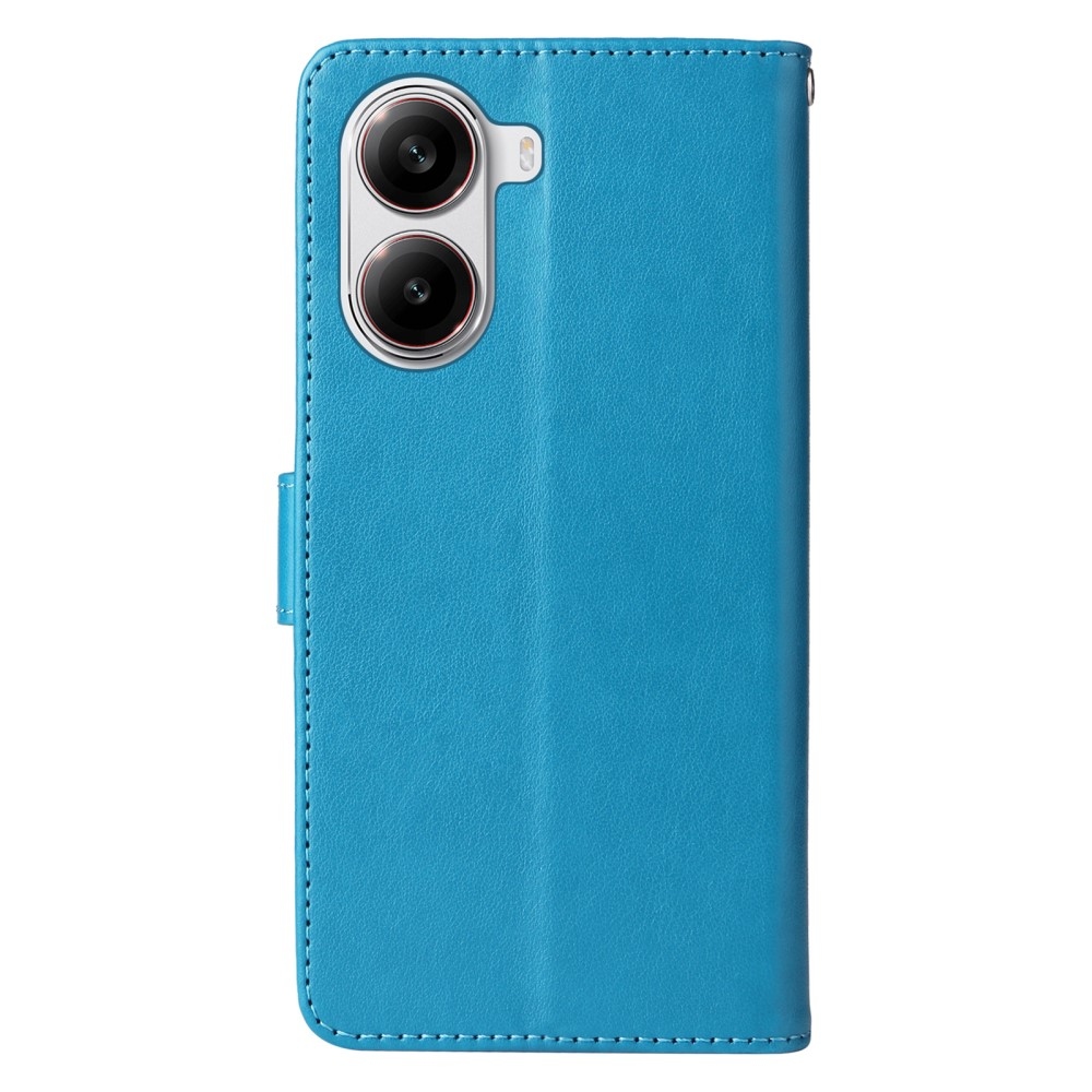 Flowery knížkové pouzdro na Xiaomi Poco X7 Pro 5G - modré