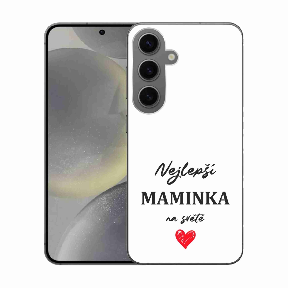 Gelový kryt mmCase na Samsung Galaxy S24 - nejlepší maminka 1 bílé pozadí