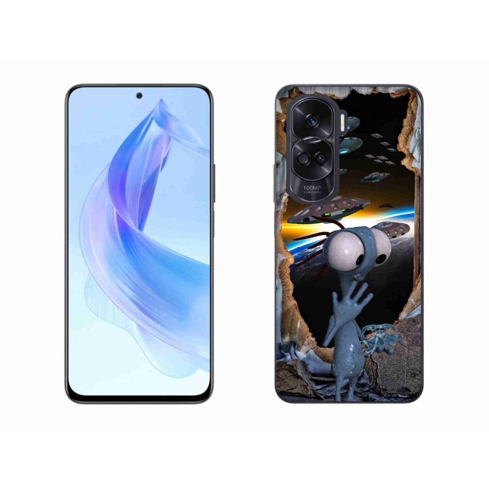 Gelový kryt mmCase na Honor 90 Lite - mimozemšťan