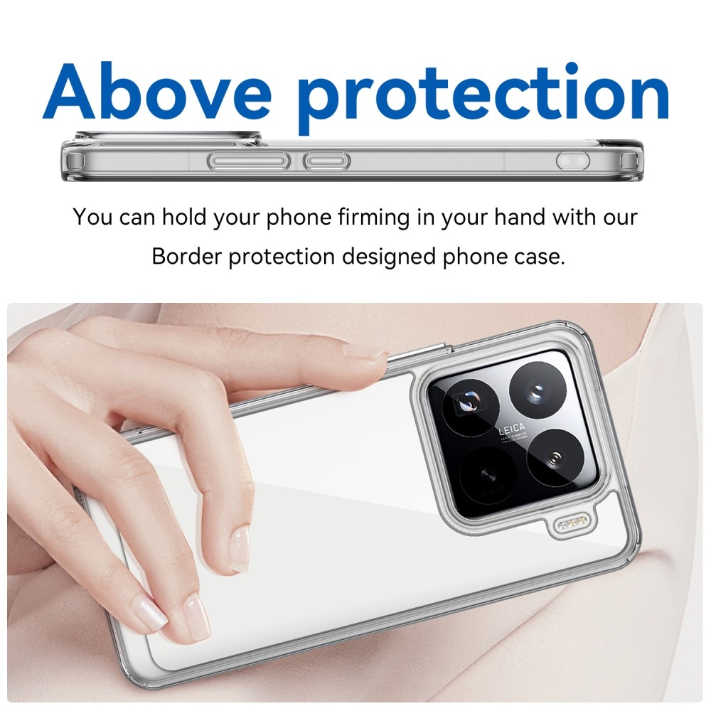 Gelový obal s pevnými zády na Xiaomi 15 Pro - průhledný