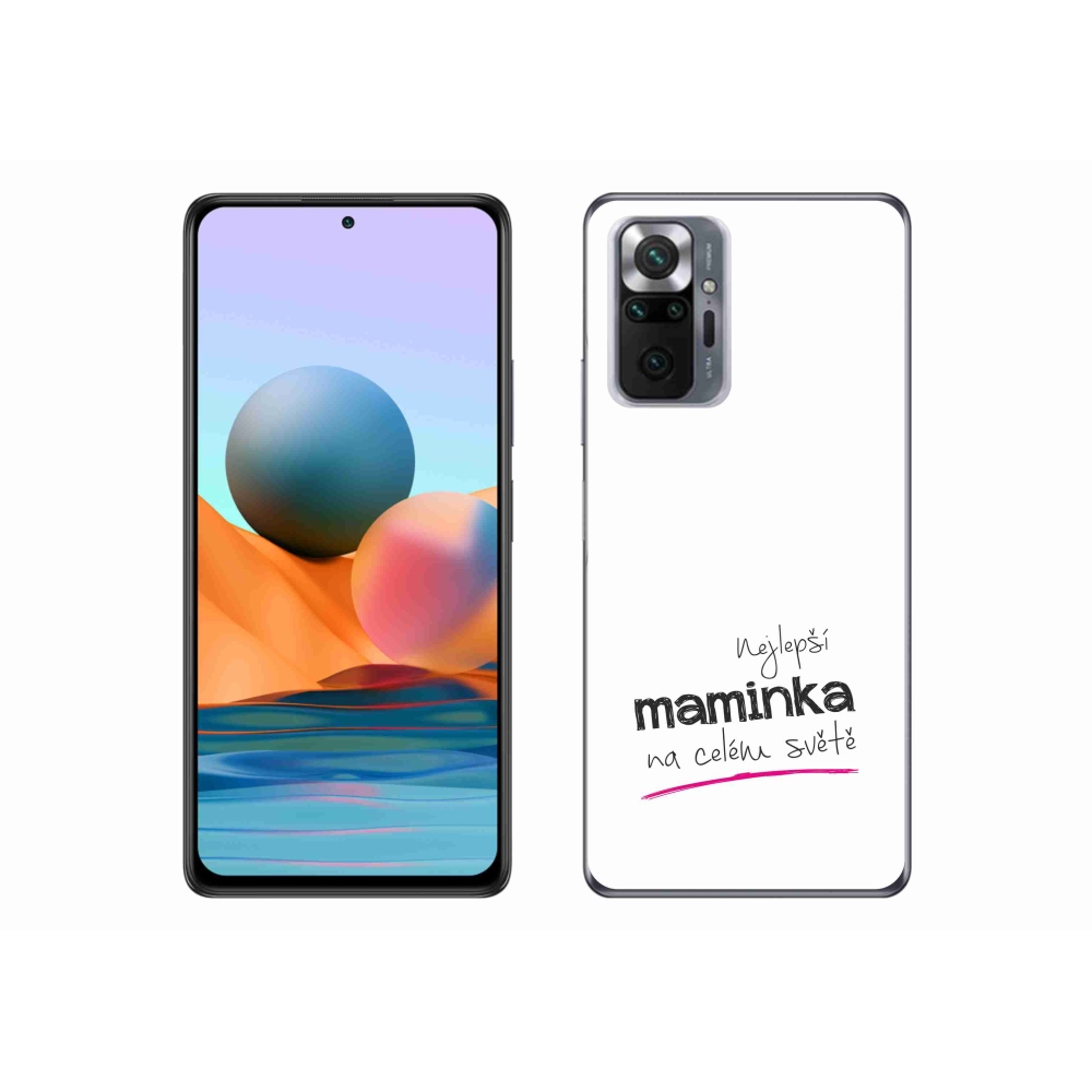 Gelový kryt mmCase na Xiaomi Redmi Note 10 Pro - nejlepší maminka 4 bílé pozadí