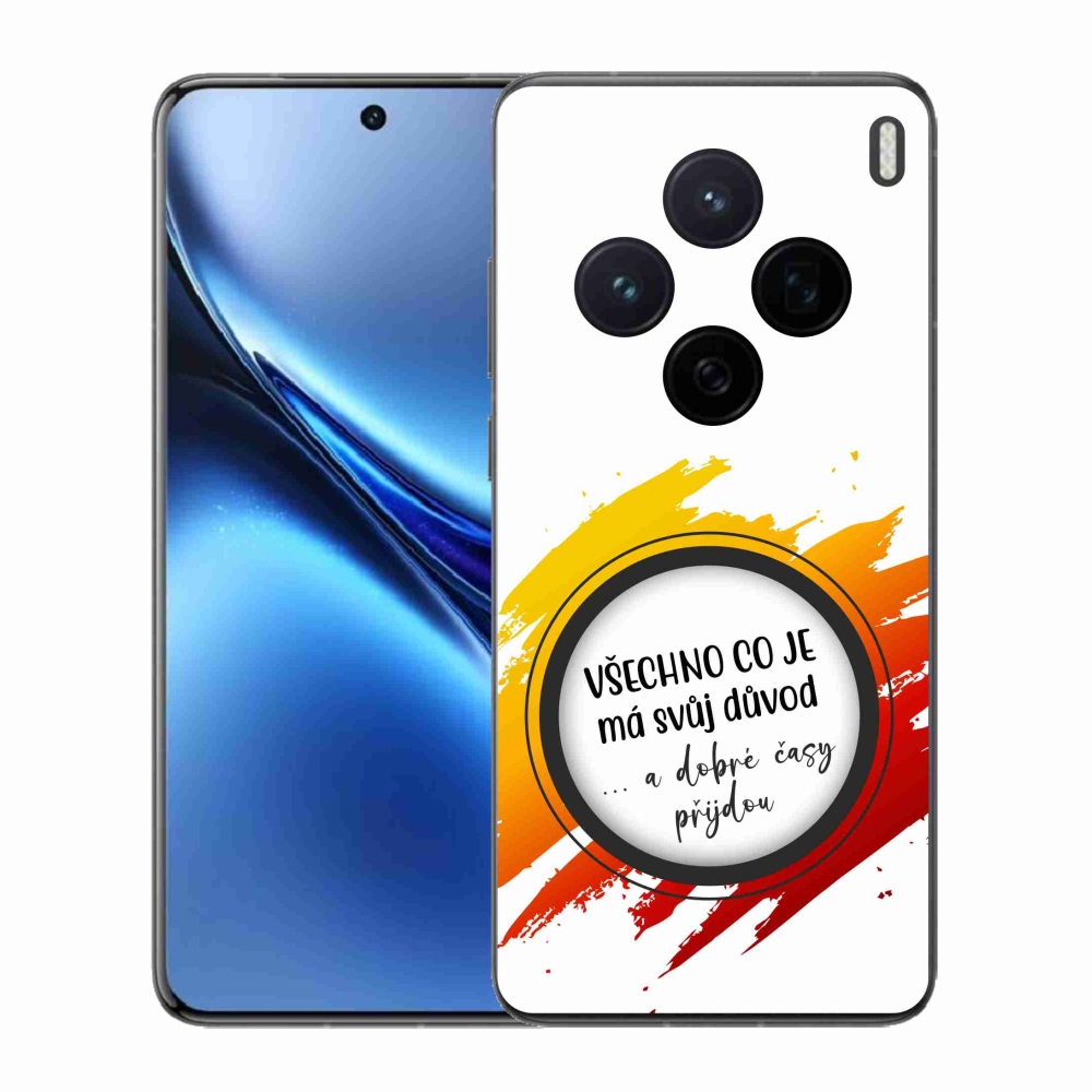 Gelový kryt mmCase na Vivo X200 5G - citát 3 bílé pozadí