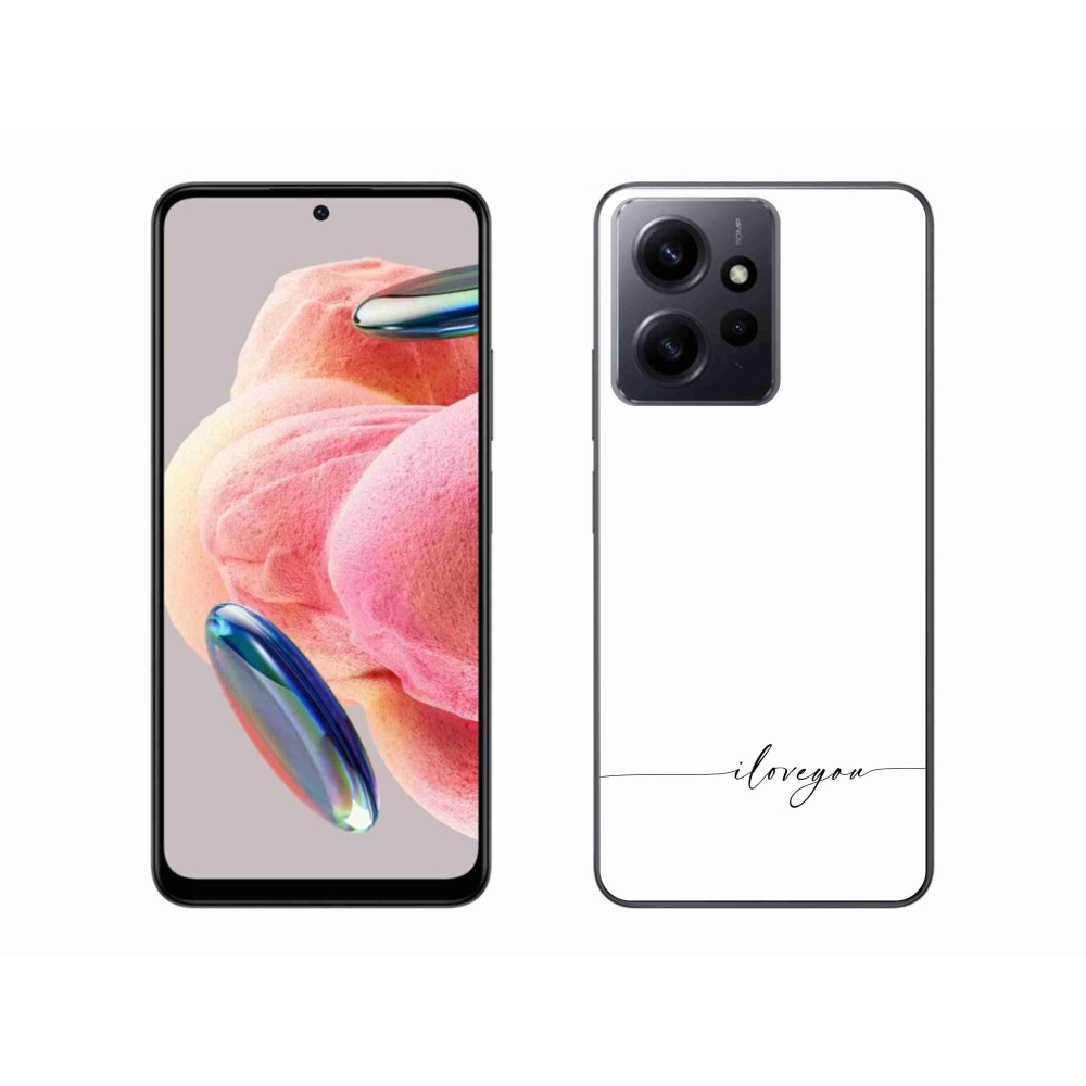 Gelový kryt mmCase na Xiaomi Redmi Note 12 4G - I love you bílé pozadí