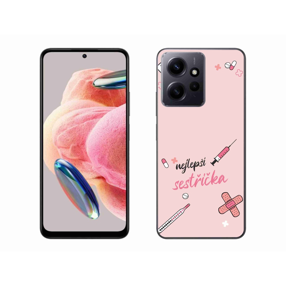 Gelový kryt mmCase na Xiaomi Redmi Note 12 4G - nejlepší sestřička růžové pozadí