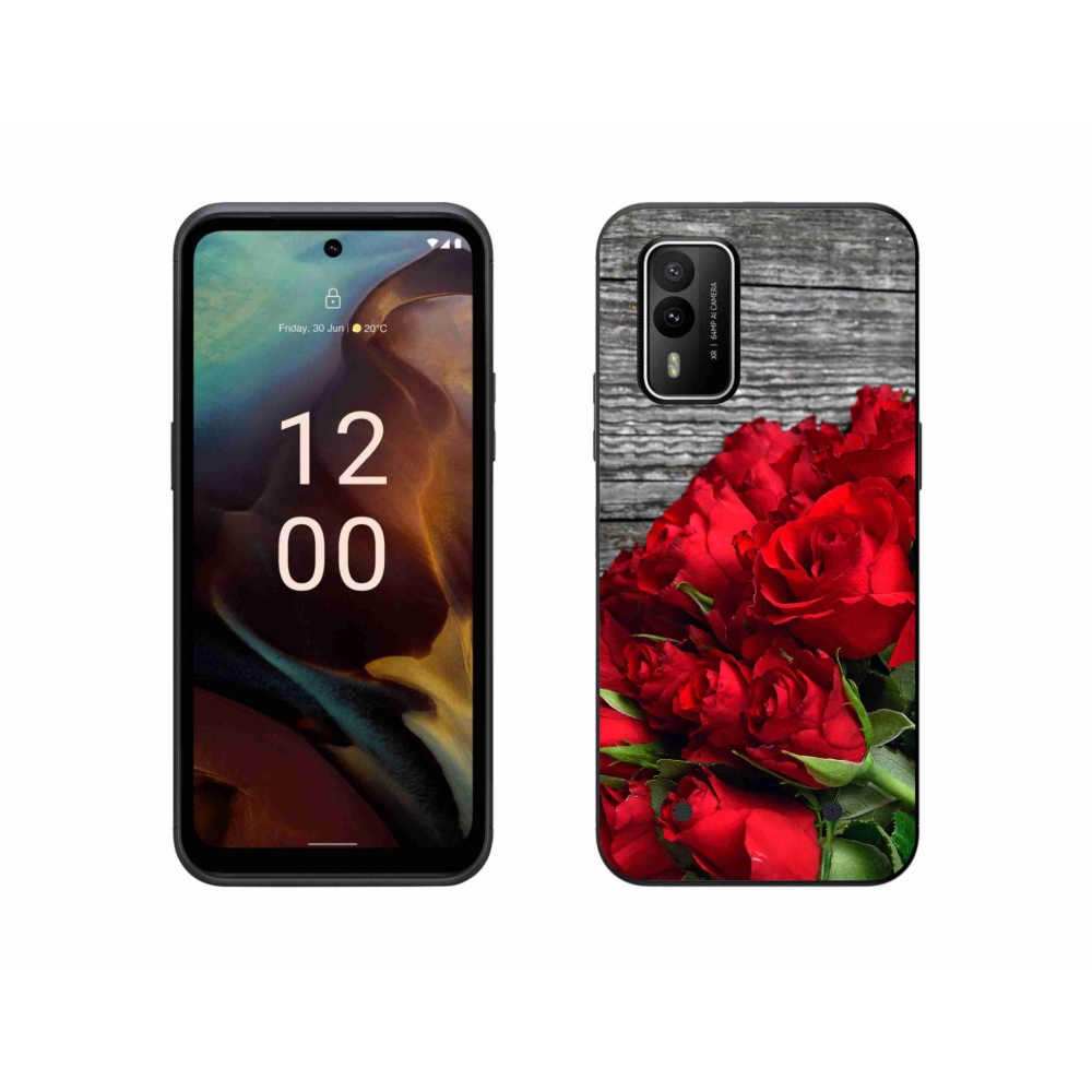Gelový kryt mmCase na Nokia XR21 - červené růže