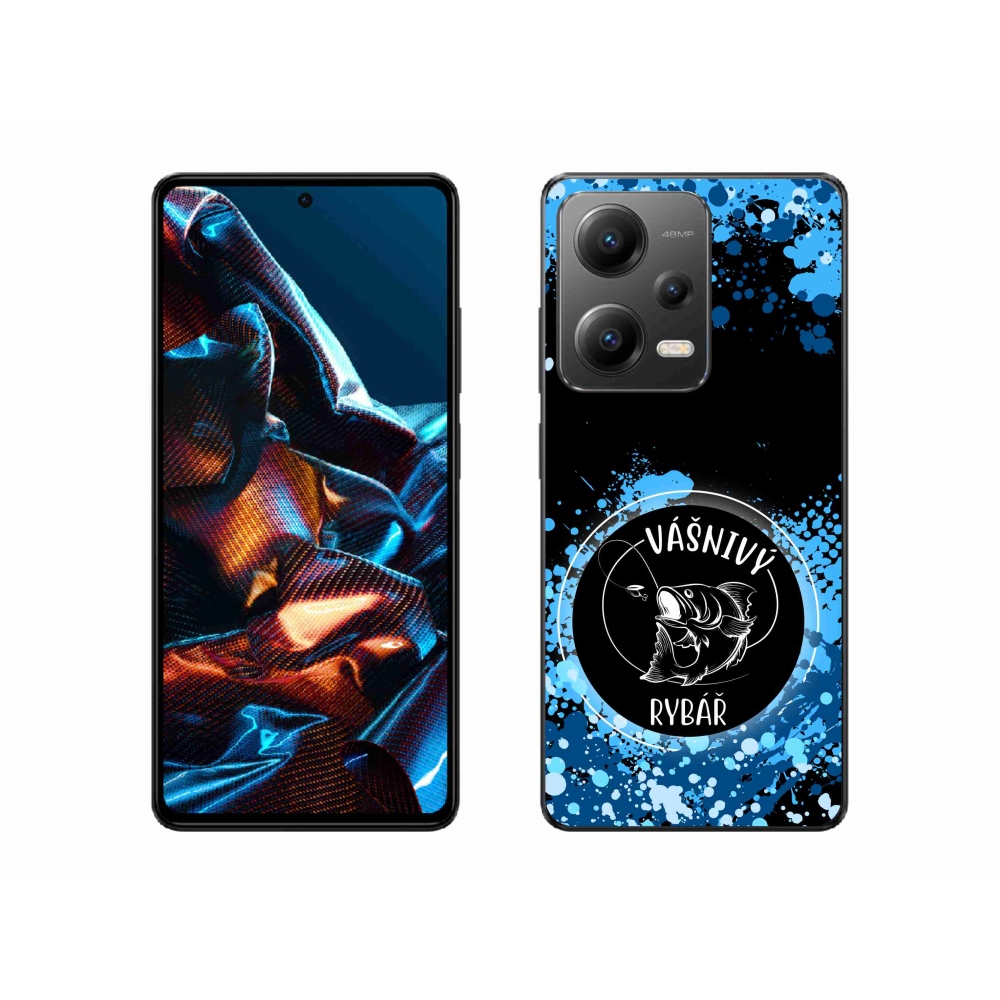 Gelový kryt mmCase na Xiaomi Redmi Note 12 Pro 5G - vášnivý rybář černé pozadí