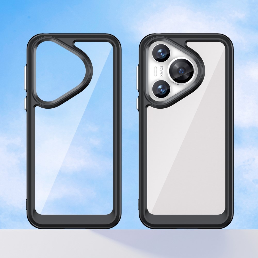 Gelový obal s pevnými zády na Huawei Pura 70 - černý