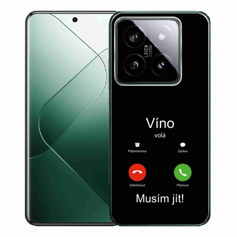 Gelový kryt mmCase na Xiaomi 14 Pro - víno volá černé pozadí