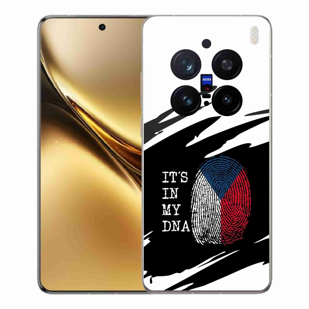 Gelový kryt mmCase na Vivo X200 Pro 5G - vlajka otisk prstu černobílé pozadí