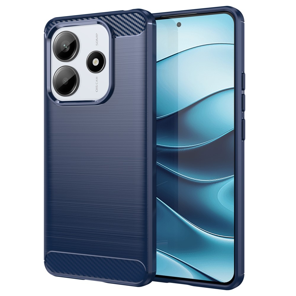 Carbon odolný gelový obal na Xiaomi Redmi Note 14 5G - modrý