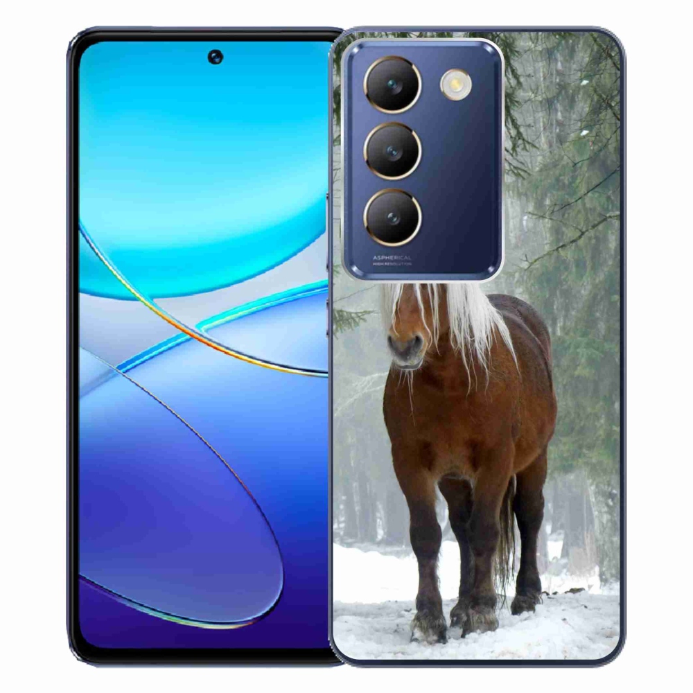 Gelový obal mmCase na Vivo V40 SE 4G/5G - kůň v lese
