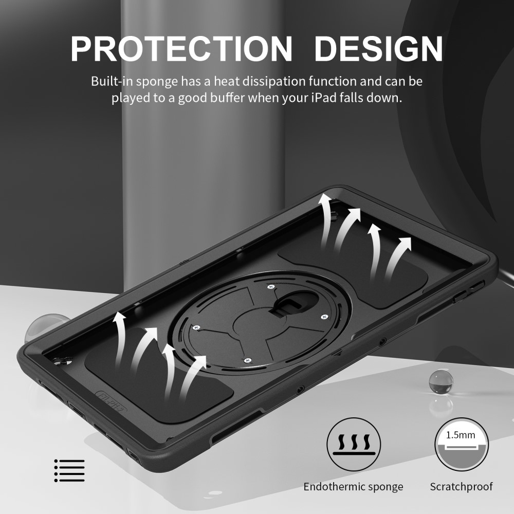 Strap odolný hybridní kryt s ochrannou na displej na Lenovo Tab P11 (2.Gen) - černý