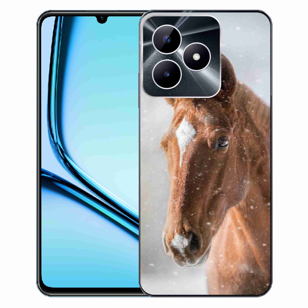 Gelový kryt mmCase na Realme Note 50 - hnědý kůň 2