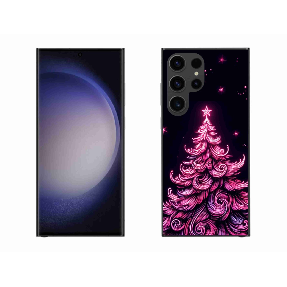 Gelový kryt mmCase na Samsung Galaxy S23 Ultra 5G - neonový vánoční stromek 2