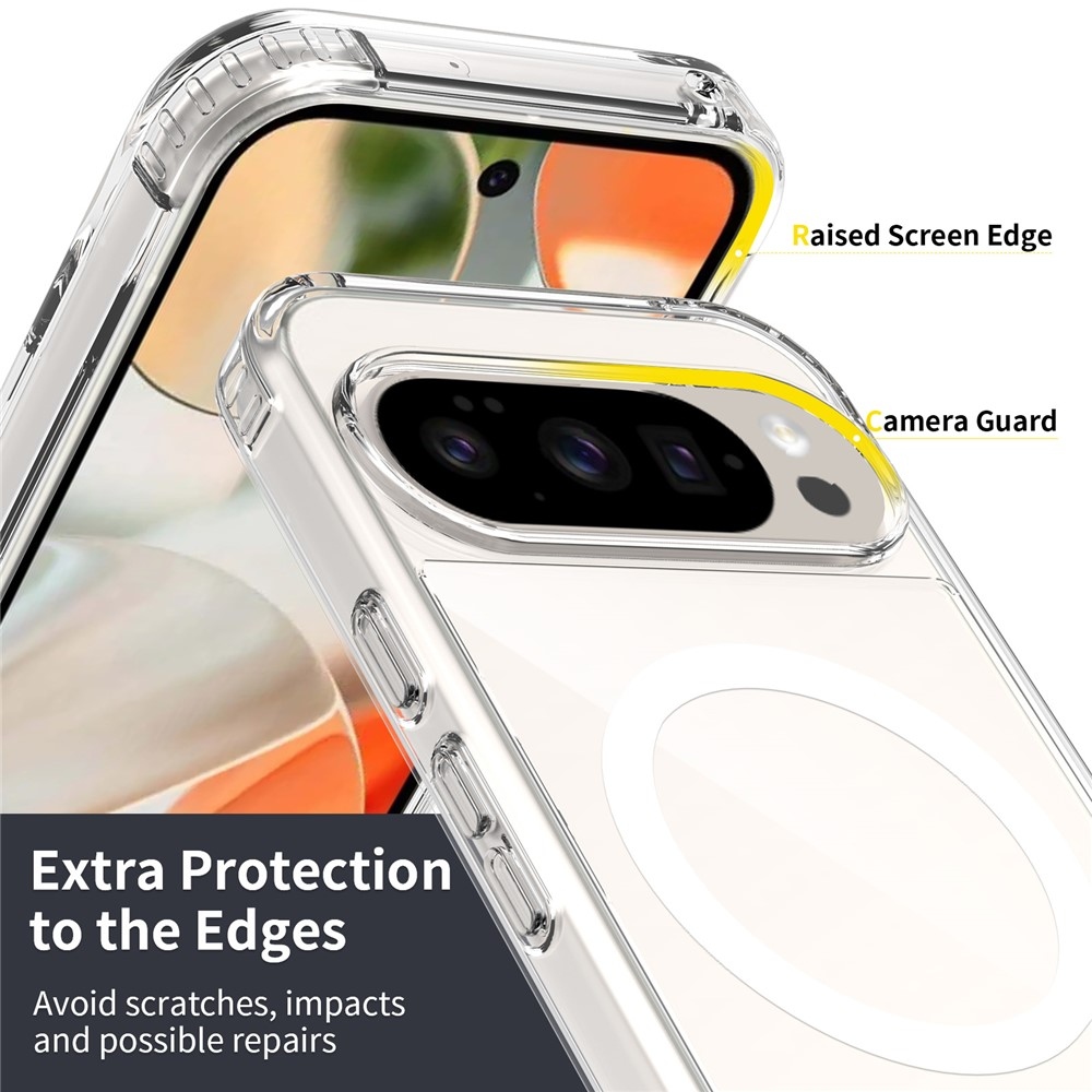 Acryle gelový obal s pevnými zády a MagSafe na Google Pixel 10 Pro/Pixel 10 - průhledný