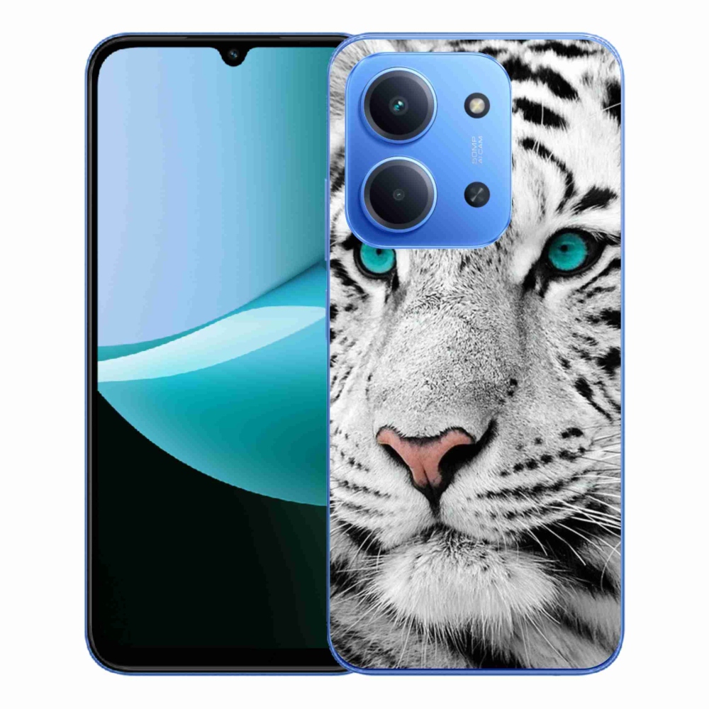 Gelový kryt mmCase na Xiaomi Redmi 15C 4G/5G (173mm) - bílý tygr