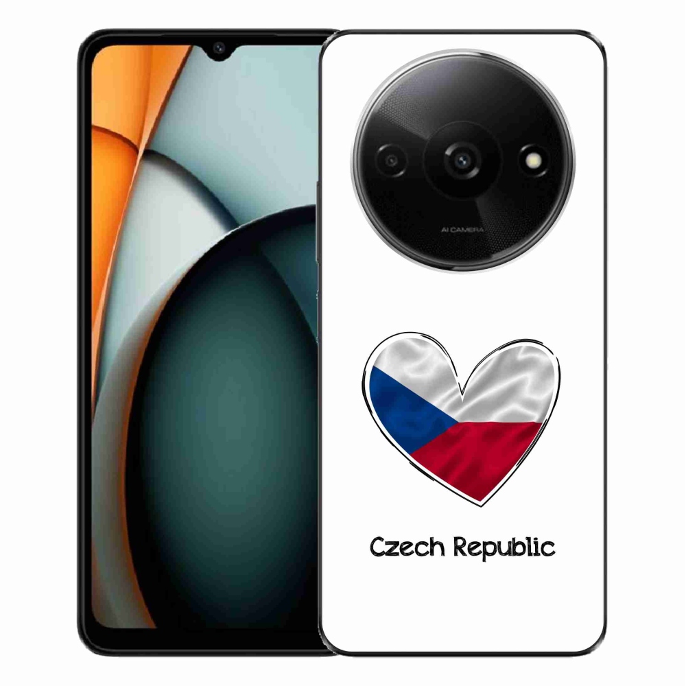 Gelový kryt mmCase na Xiaomi Redmi A3  - vlajka srdce bílé pozadí