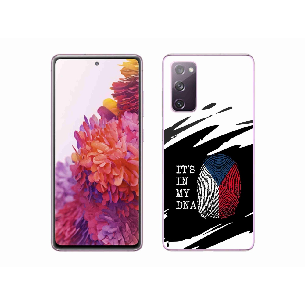 Gelový kryt mmCase na Samsung Galaxy S20 FE - vlajka otisk prstu černobílé pozadí