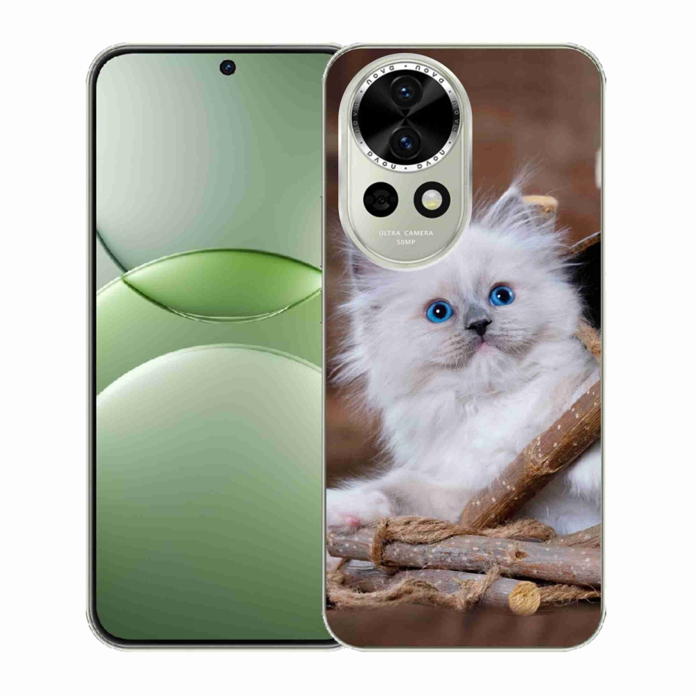 Gelový kryt mmCase na Huawei Nova 13 5G - bílé kotě