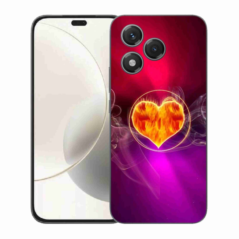 Gelový kryt mmCase na Honor 400 Lite - ohnivé srdce