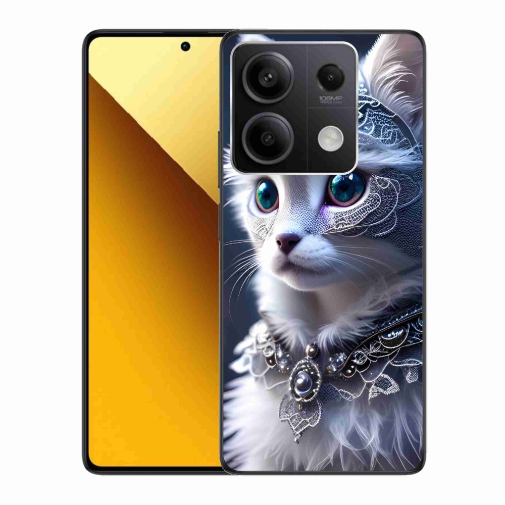 Gelový kryt mmCase na Xiaomi Redmi Note 13 5G - bílá kočka