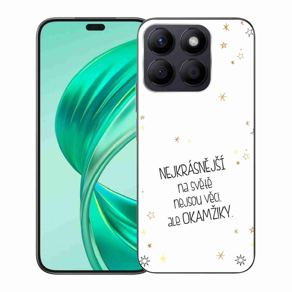 Gelový kryt mmCase na Honor X8b - citát 4 bílé pozadí