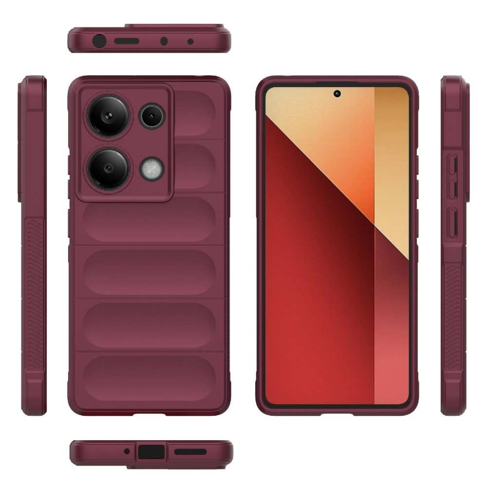Rugg odolný gelový obal na Xiaomi Redmi Note 14S - vínový