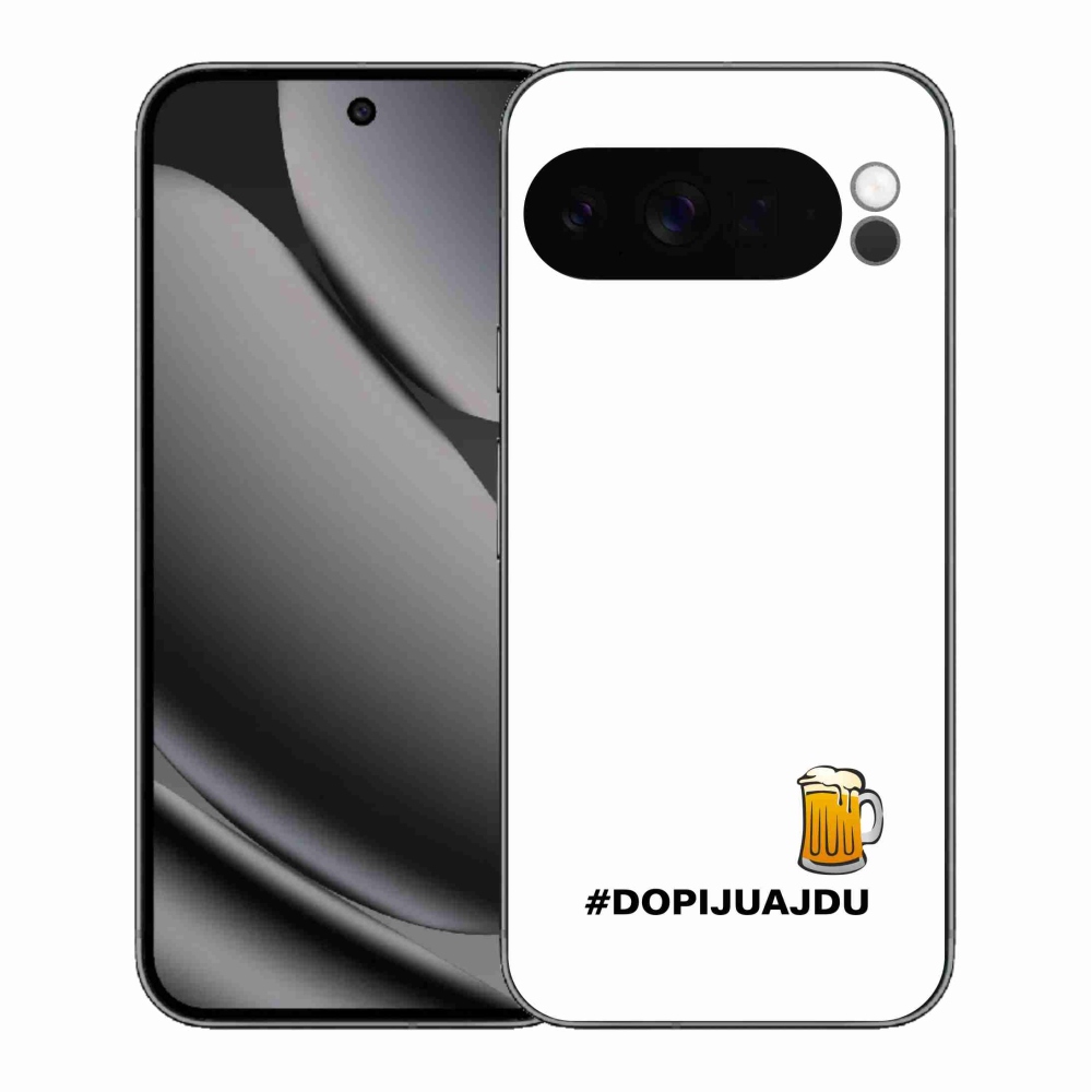 Gelový kryt mmCase na Google Pixel 10 Pro XL - pivní motiv 1 bílé pozadí