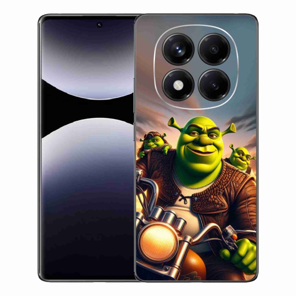 Gelový kryt mmCase na Xiaomi Redmi Note 14 Pro - shrek na motorce