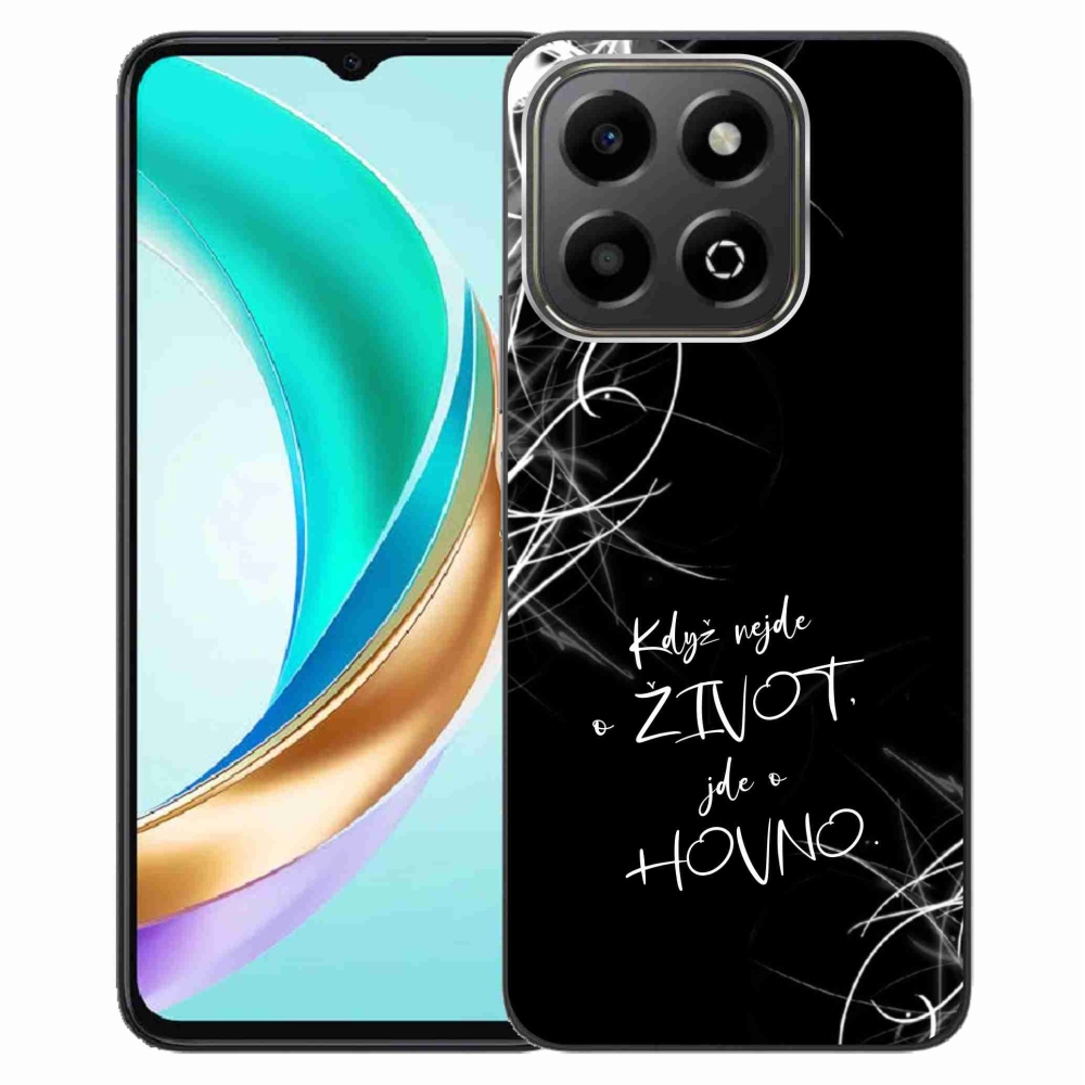 Gelový kryt mmCase na Honor X6b - vtipný text 16 černé pozadí