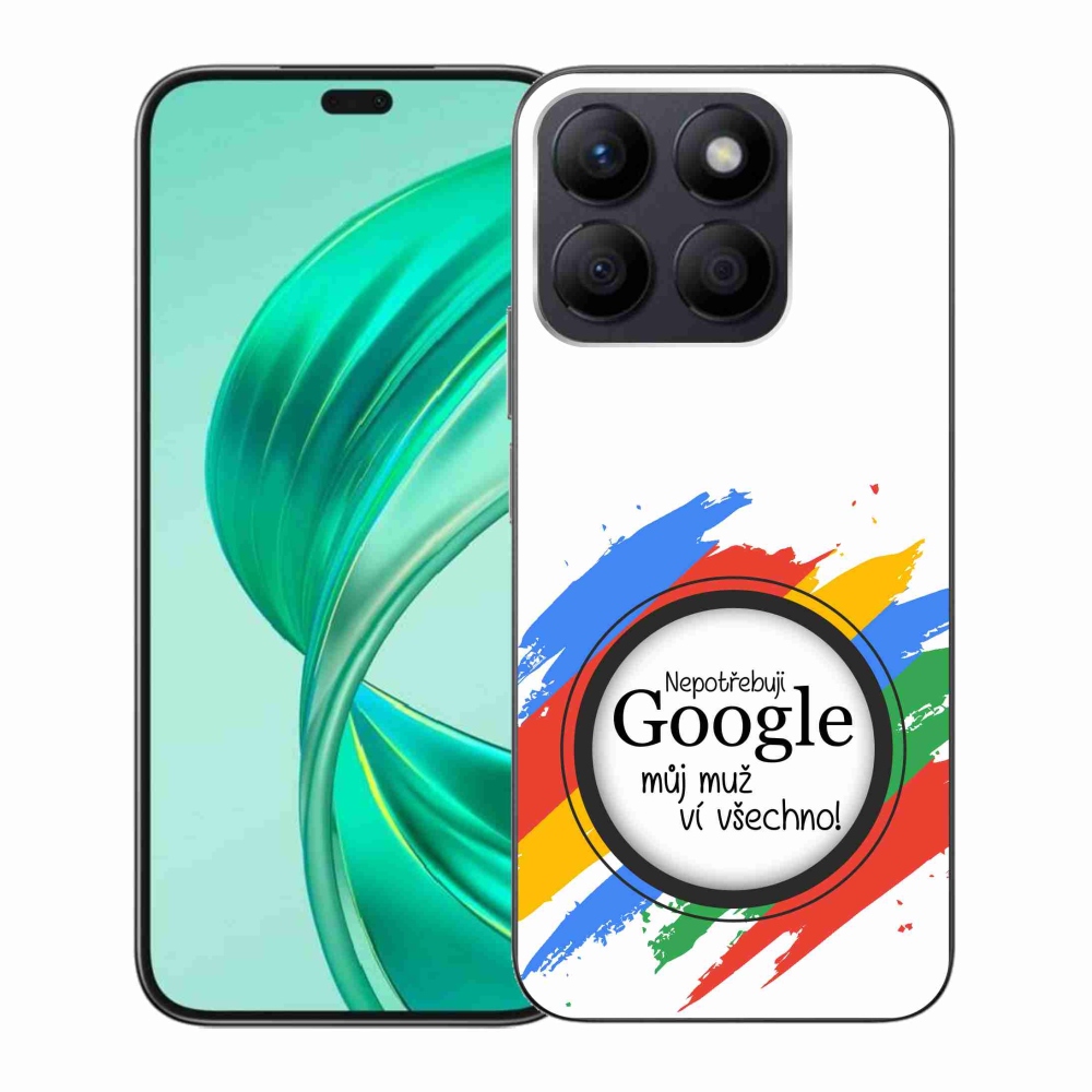 Gelový kryt mmCase na Honor X8b - muž ví všechno bílé pozadí