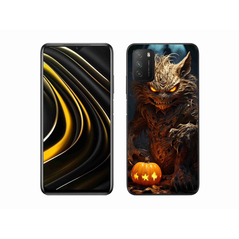 Gelový kryt mmCase na Xiaomi Poco M3 - halloweenská příšera