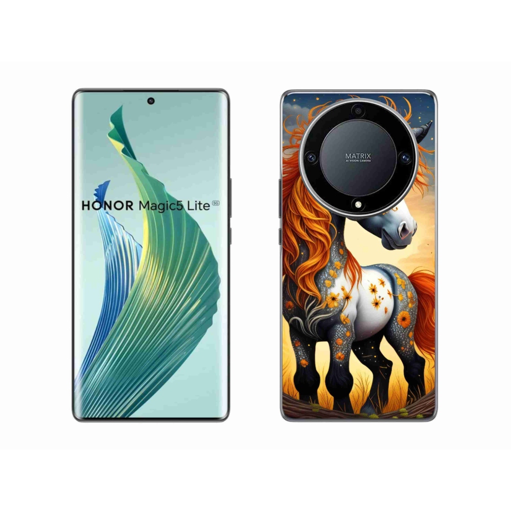 Gelový kryt mmCase na Honor Magic 5 Lite 5G - barevný poník
