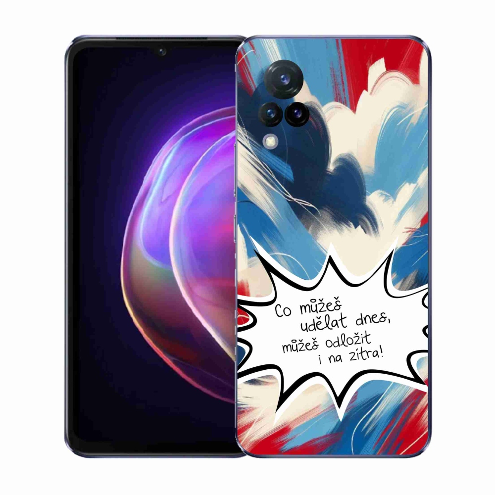 Gelový kryt mmCase na Vivo V21 4G/5G - vtipný text 9 bílé pozadí