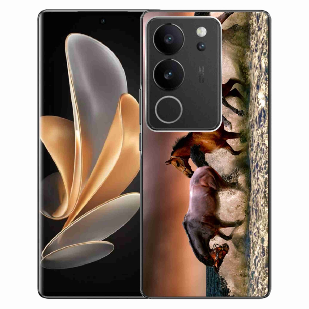 Gelový obal mmCase na Vivo V29 5G - koně 1