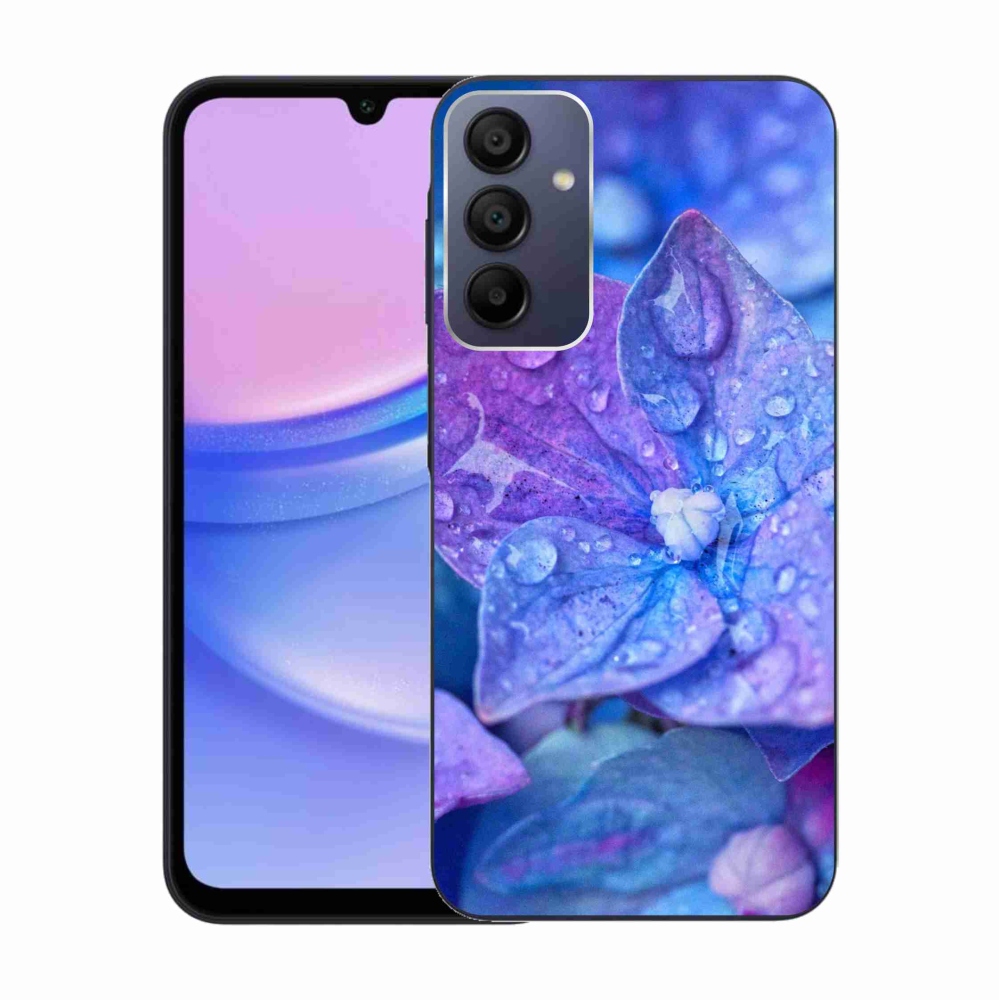 Gelový kryt mmCase na Samsung Galaxy A15 4G/5G - fialový květ