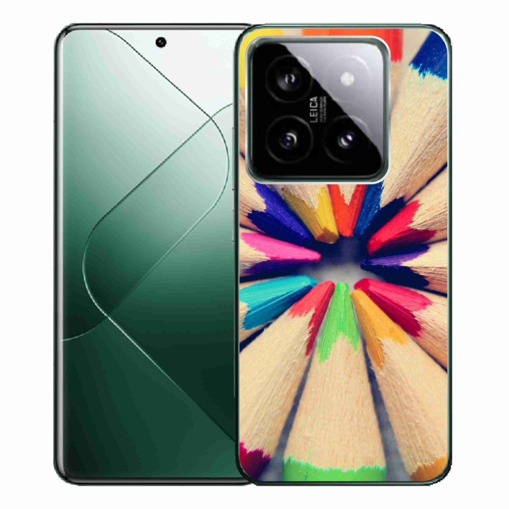 Gelový kryt mmCase na Xiaomi 14 Pro - pastelky 