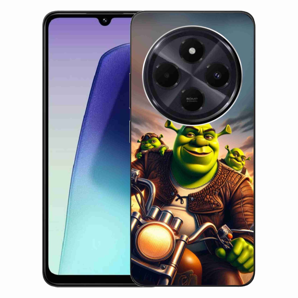 Gelový kryt mmCase na Xiaomi Redmi 14C/Poco C75 - shrek na motorce
