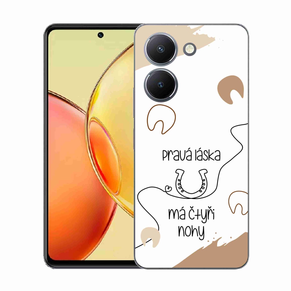 Gelový kryt mmCase na Vivo Y36 - koňský motiv bílé pozadí