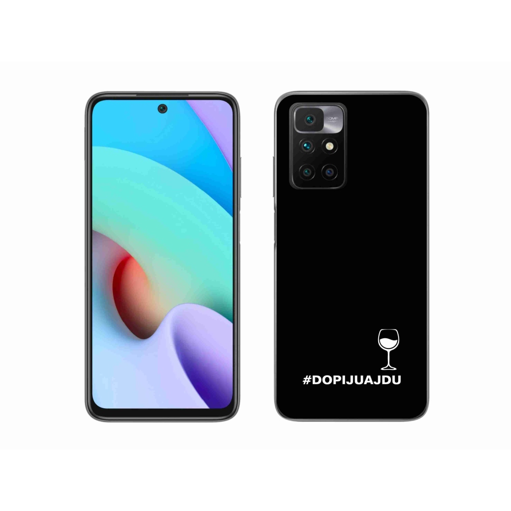 Gelový kryt mmCase na Xiaomi Redmi 10/Redmi 10 (2022) - vinný motiv černé pozadí