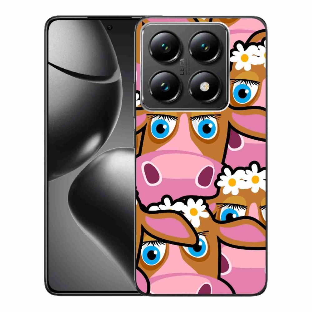 Gelový kryt mmCase na Xiaomi 14T Pro - kreslené kravičky