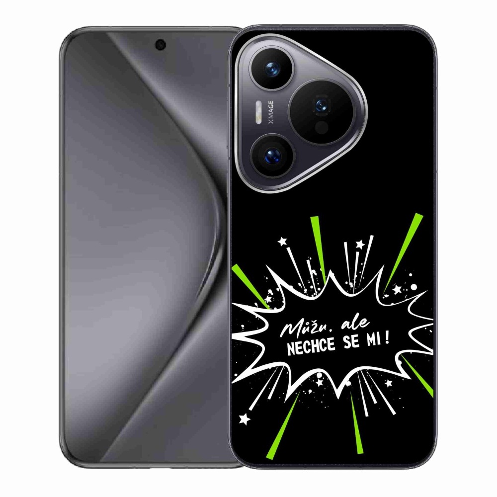 Gelový kryt mmCase na Huawei Pura 70 - vtipný text 11 černé pozadí