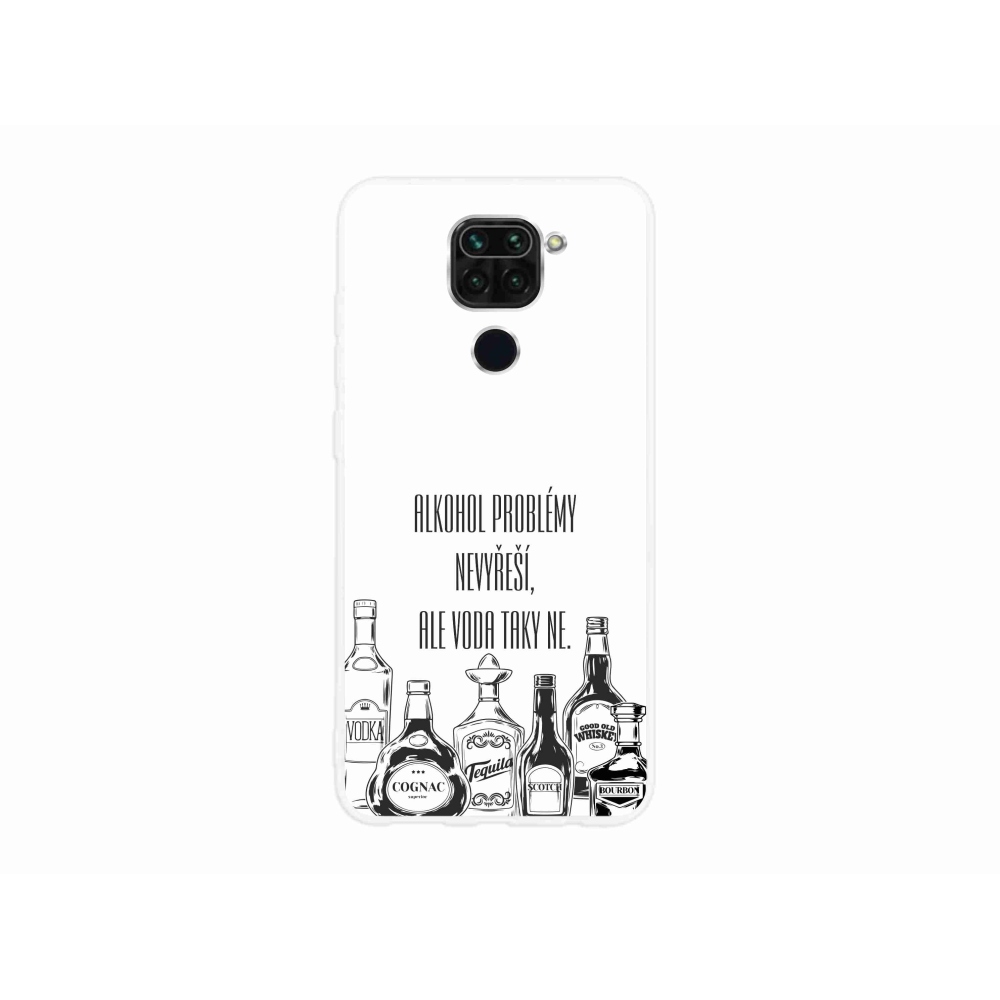 Gelový kryt mmCase na Xiaomi Redmi Note 9 - vtipný text bílé pozadí
