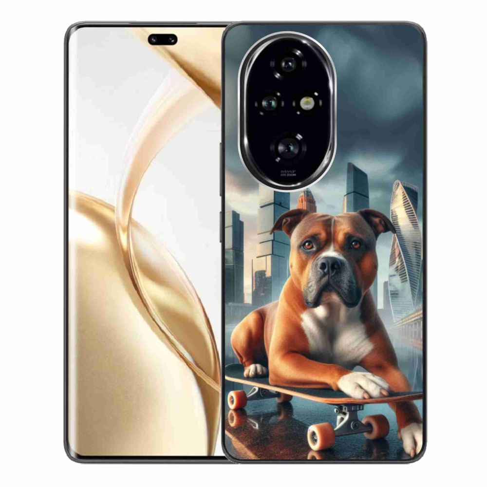 Gelový kryt mmCase na Honor 200 Pro 5G - pes na skateboardu