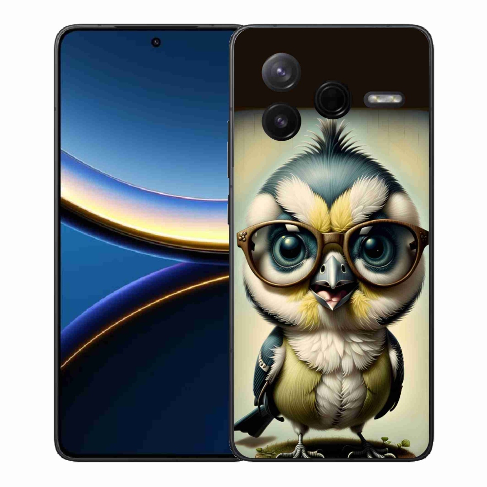 Gelový kryt mmCase na Xiaomi Poco F7 Pro - mládě s brýlemi