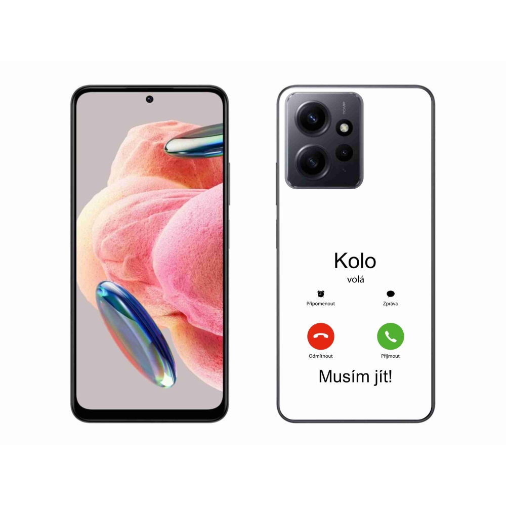 Gelový kryt mmCase na Xiaomi Redmi Note 12 4G - kolo volá bílé pozadí
