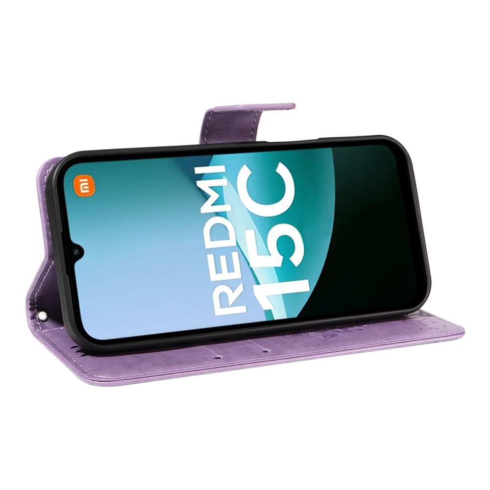 Trees knížkové pouzdro na Xiaomi Redmi 15C 4G/5G (173mm) - světlefialové