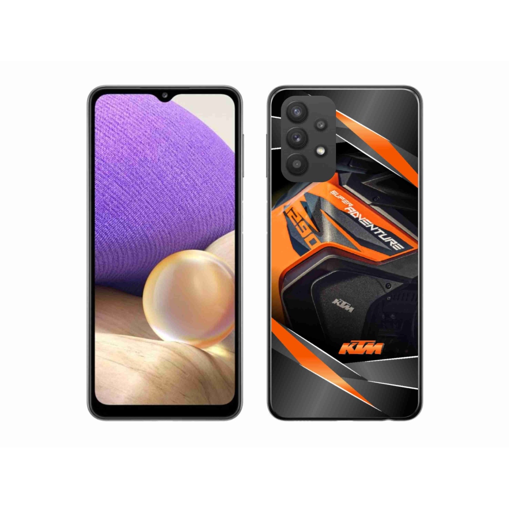 Gelový kryt mmCase na Samsung Galaxy A32 5G - motorka ktm