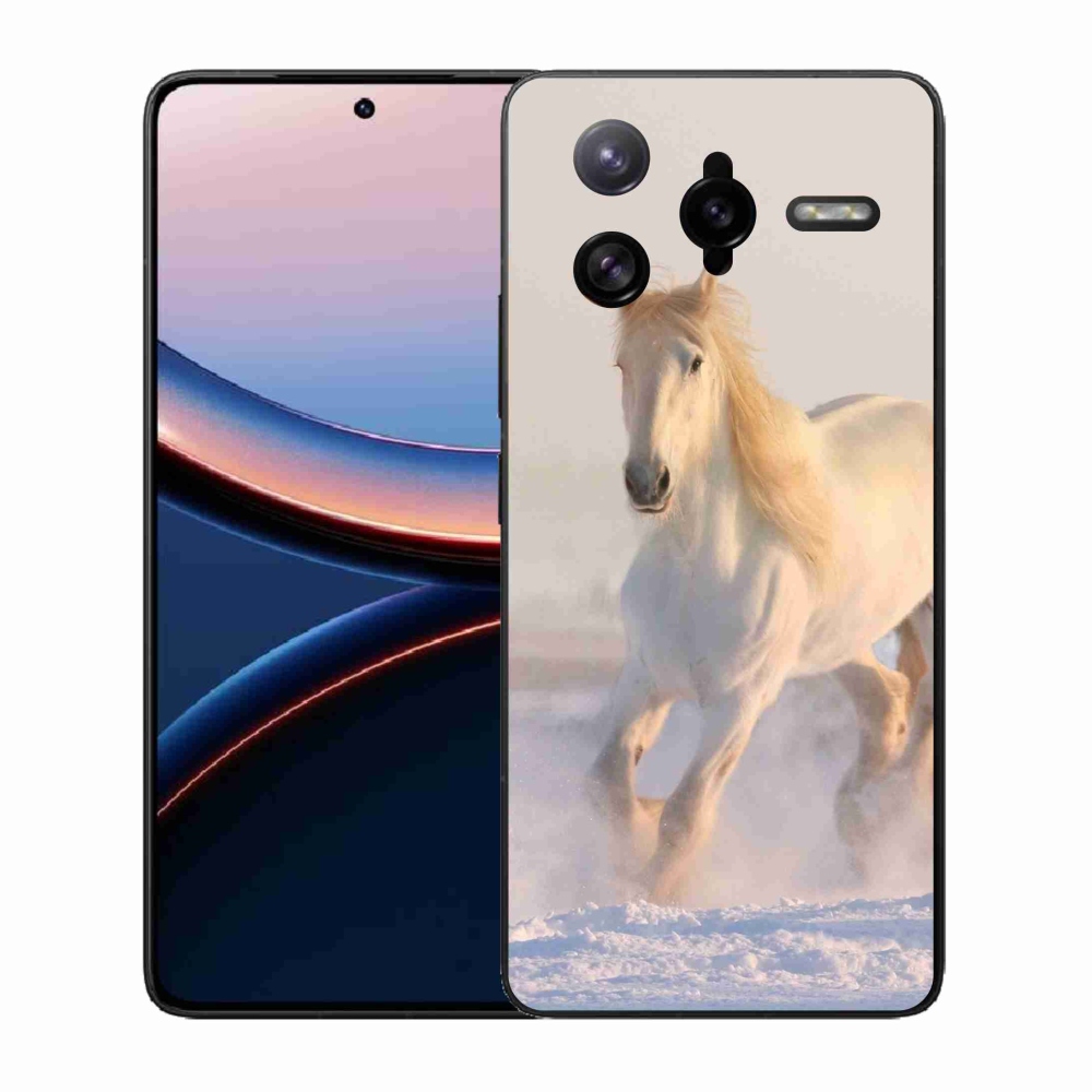 Gelový kryt mmCase na Xiaomi Poco F7 Ultra - kůň ve sněhu