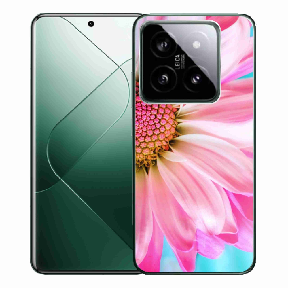 Gelový kryt mmCase na Xiaomi 14 Pro - růžová květina